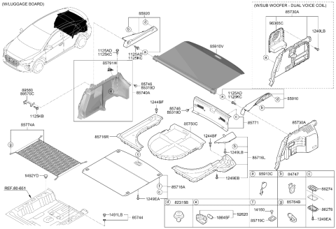 2022 Hyundai Ioniq Luggage Compartment Diagram 2