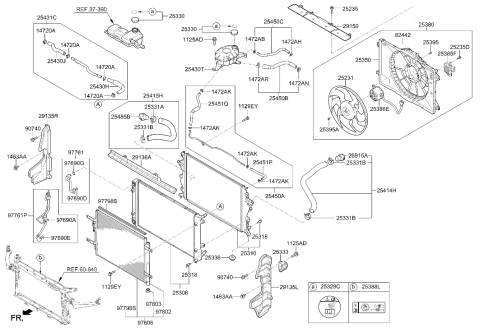 2022 Hyundai Ioniq Cooling Fan Diagram for 25231-F2000