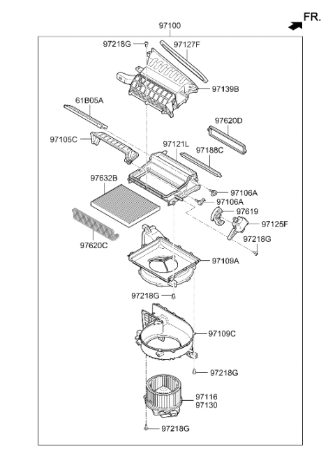 2021 Hyundai Ioniq Intake Actuator Diagram for 97124-G2000