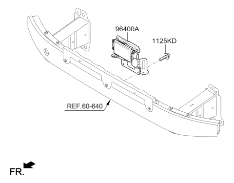 2018 Hyundai Genesis G90 Unit Assembly-Smart Cruise Control Diagram for 96400-D2100