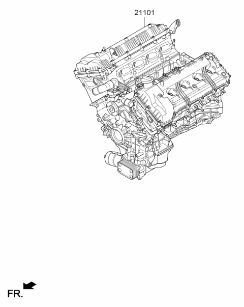 2017 Hyundai Genesis G90 Sub Engine Assy Diagram 2