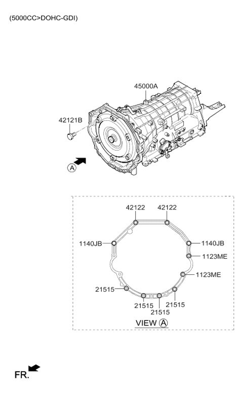 2017 Hyundai Genesis G90 Transaxle Assy-Auto Diagram 2