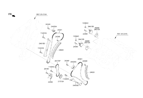 2017 Hyundai Genesis G90 Camshaft & Valve Diagram 3