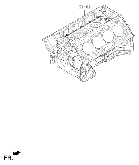 2019 Hyundai Genesis G90 Short Engine Assy Diagram 2