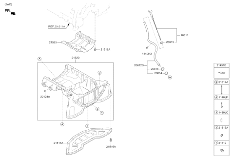 2017 Hyundai Genesis G90 Belt Cover & Oil Pan Diagram 4