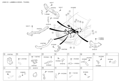 2017 Hyundai Genesis G90 Protector Wiring Diagram for 91970-D2170