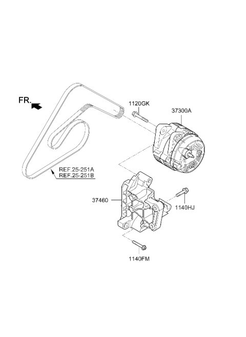2017 Hyundai Genesis G90 Alternator Diagram 2