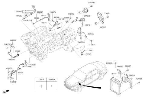 2017 Hyundai Genesis G90 Electronic Control Diagram 2