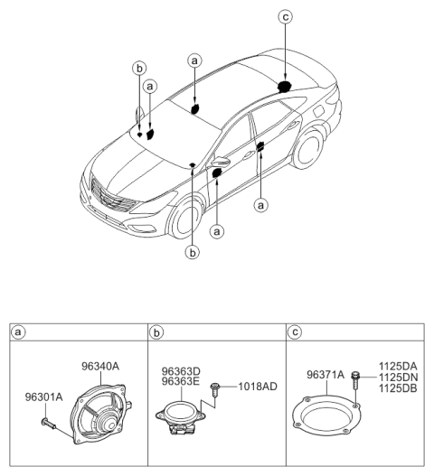 2012 Hyundai Azera Speaker Diagram 2