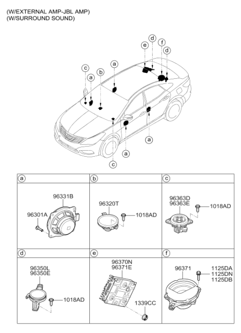 2012 Hyundai Azera Speaker Diagram 4