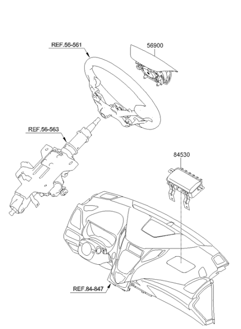 2012 Hyundai Azera Air Bag System Diagram 2