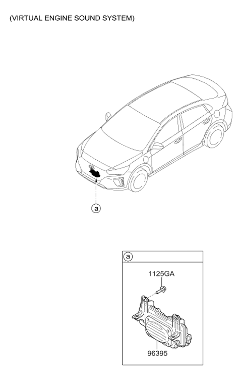 2018 Hyundai Ioniq Vess Speaker Assembly Diagram for 96395-G2000
