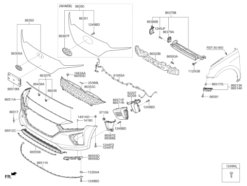 2019 Hyundai Ioniq Cover Assembly-S.C.C Unit Diagram for 86367-G7000-GFK