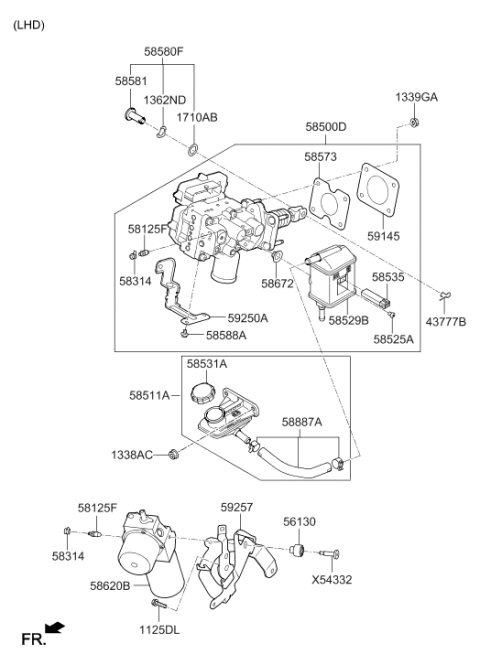 2019 Hyundai Ioniq Nut-Flange Paint Clear Diagram for 13366-06003
