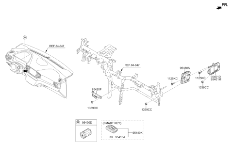 2018 Hyundai Ioniq Brake Control Module And Receiver Unit Assembly Diagram for 95400-G2970