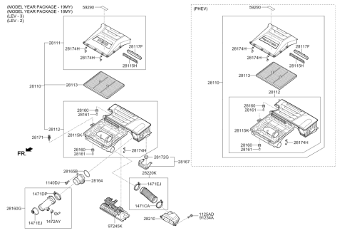 2019 Hyundai Ioniq Hybrid Air Cleaner Diagram 2