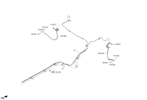 2024 Hyundai Tucson US Alabama made Brake Fluid Line Diagram 2