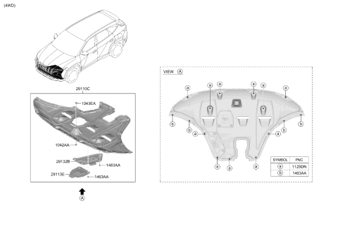 2024 Hyundai Tucson US Alabama made Under Cover Diagram 2