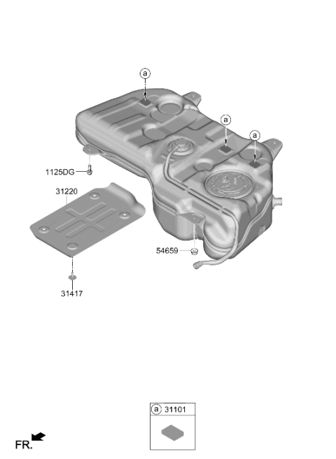 2024 Hyundai Tucson US Alabama made Fuel System Diagram 2