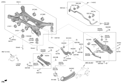 2024 Hyundai Tucson US Alabama made Rear Suspension Control Arm Diagram 2