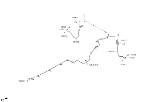 2021 Hyundai Santa Fe Hybrid Brake Fluid Line Diagram 2