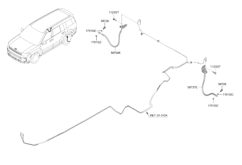 2024 Hyundai Santa Fe Hybrid Brake Fluid Line Diagram 2