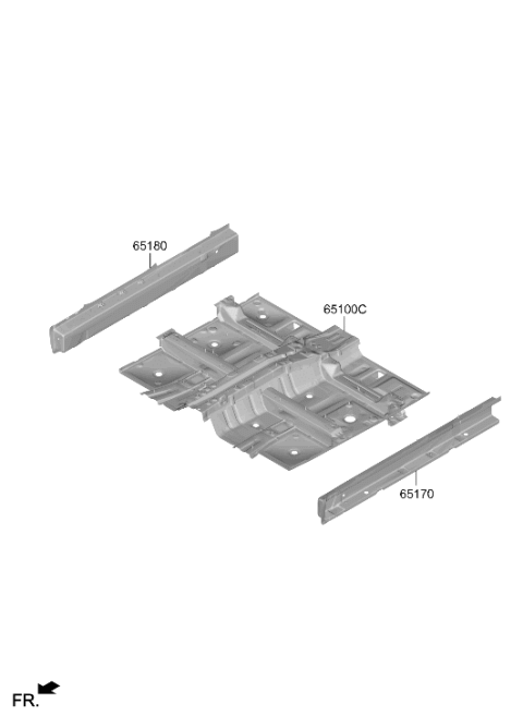 2026 Hyundai Santa Fe Hybrid Floor Panel Diagram 2