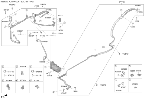 2026 Hyundai Santa Fe Hybrid Tube-Suction & Liquid Diagram for 97777-HB500