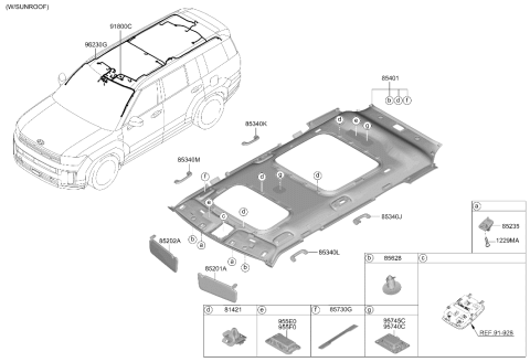2026 Hyundai Santa Fe Hybrid Clip Diagram for 85429-R0000