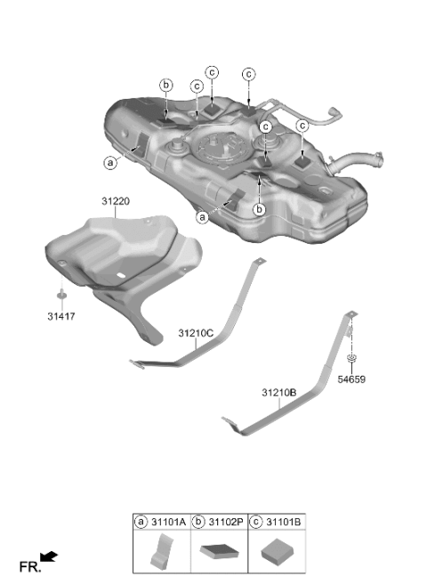 2021 Hyundai Elantra US Alabama made Fuel System Diagram 2