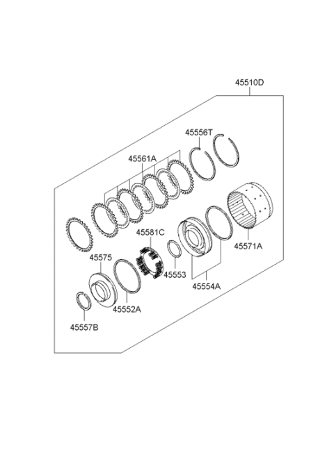 2005 Hyundai Azera Transaxle Clutch - Auto Diagram 2