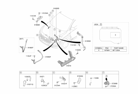 2021 Hyundai Tucson Battery Wiring Assembly Diagram for 91851-D3040