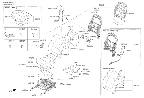 2019 Hyundai Tucson Front Seat Diagram 3