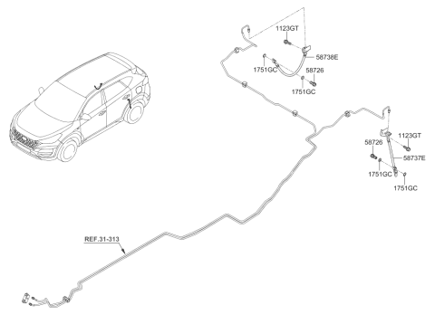2019 Hyundai Tucson Brake Fluid Line Diagram 2