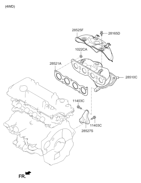 2020 Hyundai Tucson Exhaust Manifold Diagram 2