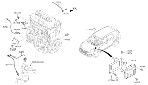 2019 Hyundai Tucson Electronic Control Diagram 2