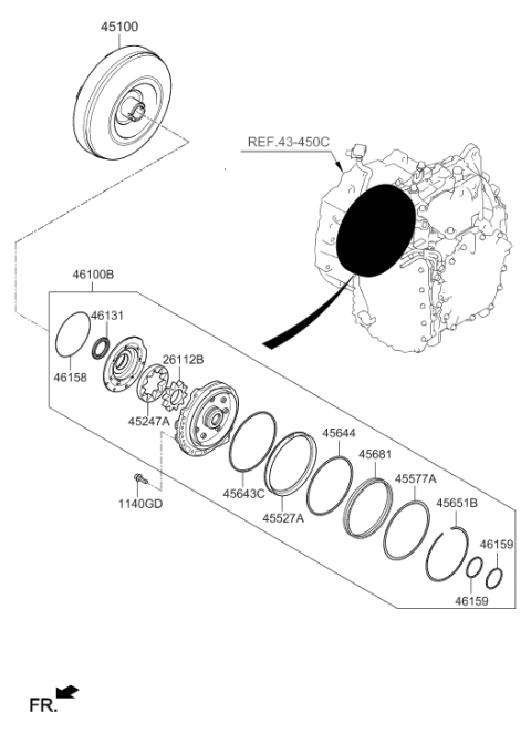 2020 Hyundai Tucson Oil Pump & TQ/Conv-Auto Diagram 3