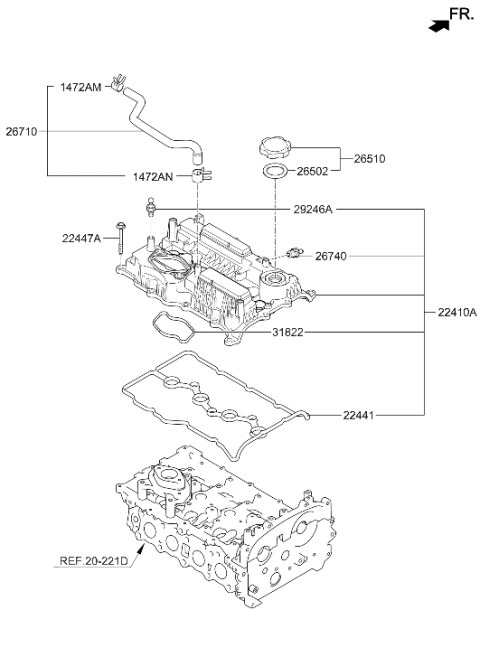2019 Hyundai Tucson Rocker Cover Diagram 2
