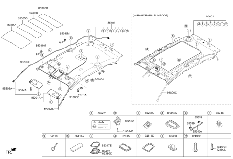 2019 Hyundai Tucson Pad-Roof No.2 Diagram for 85306-D3000