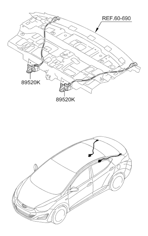 2014 Hyundai Elantra US Alabama made 2nd Seat Diagram 2