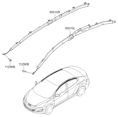 2014 Hyundai Elantra US Alabama made Air Bag System Diagram 2