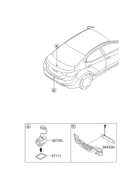 2015 Hyundai Elantra Cover Diagram for 95750-3X200