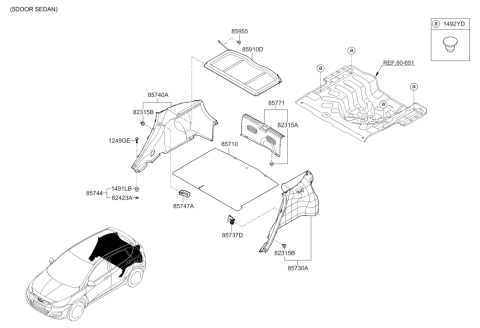 2014 Hyundai Accent Luggage Compartment Diagram 2