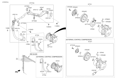 2014 Hyundai Accent Compressor Assembly Diagram for 97701-1R100