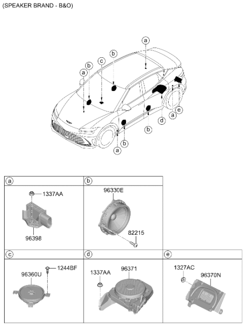 2024 Hyundai Genesis GV60 Speaker Diagram 2