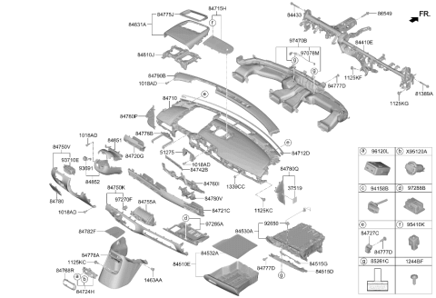 2026 Hyundai Genesis GV60 Sensor Assembly-INCAR Diagram for 97270-D2AA0