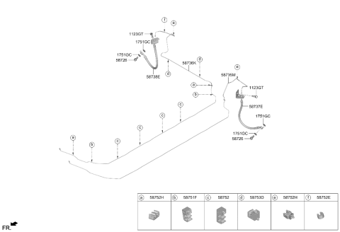 2025 Hyundai Genesis GV60 Brake Fluid Line Diagram 2