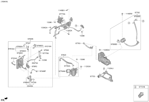 2025 Hyundai Genesis GV60 Air conditioning System-Cooler Line Diagram 3