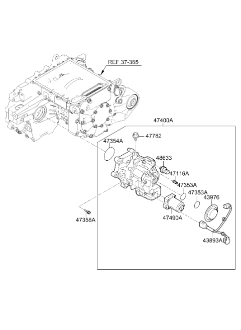 2024 Hyundai Genesis GV60 Ring O Diagram for 47425-2N000