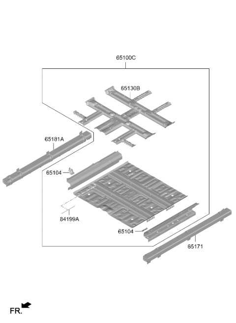 2024 Hyundai Genesis GV60 Floor Panel Diagram 2